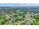 An aerial perspective of a tranquil residential area featuring tree-lined streets and varied houses at 2832 Hillside Ave, Indianapolis, IN 46218