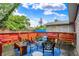 Charming backyard featuring a cozy patio with stylish outdoor seating and vibrant greenery at 2832 Hillside Ave, Indianapolis, IN 46218