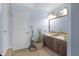 Bathroom with a double sink vanity, updated fixtures, and great lighting at 2925 Horse Hill East Dr, Indianapolis, IN 46214