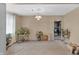 Dining area with neutral walls leading to the kitchen at 2925 Horse Hill East Dr, Indianapolis, IN 46214