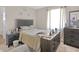 Comfortable main bedroom featuring soft lighting and staircase views at 2925 Horse Hill East Dr, Indianapolis, IN 46214