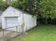 Exterior view of detached single-car garage at 330 S Butler Ave, Indianapolis, IN 46219