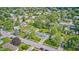 Aerial view of the property and surrounding neighborhood from above at 3414 Ferncliff Ave, Indianapolis, IN 46227