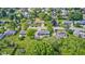 Aerial view of the property and surrounding neighborhood from further away at 3414 Ferncliff Ave, Indianapolis, IN 46227