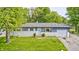 Charming single-story home with a well-maintained lawn, driveway, and attached garage at 3414 Ferncliff Ave, Indianapolis, IN 46227