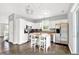 Contemporary kitchen featuring stainless steel appliances, a center island, and white cabinetry at 3811 Tartan Trl, Whitestown, IN 46075