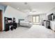 Bedroom featuring a ceiling fan, desk, and ample room for furniture at 4181 Whitetail Woods Dr, Bargersville, IN 46106