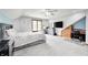 Bedroom featuring a ceiling fan, desk, and ample room for furniture at 4181 Whitetail Woods Dr, Bargersville, IN 46106