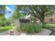 Backyard featuring shed and landscaping at 5431 Nathan Pl, Indianapolis, IN 46237