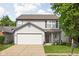 Charming two-story home with a two-car garage, tidy landscaping, and inviting front porch at 5966 Draycott Dr, Indianapolis, IN 46236