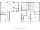 Combined floor plans illustrating the layout of both the main and upper levels at 6305 N Woodhaven Dr, McCordsville, IN 46055