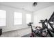 Home gym area is bright with natural light and modern workout equipment at 6305 N Woodhaven Dr, McCordsville, IN 46055