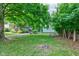 Spacious green yard featuring mature trees, offering shade and tranquility for outdoor enjoyment at 715 Kessler Blvd E Dr, Indianapolis, IN 46220