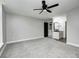 Open bedroom view to a spacious room with connecting access to a updated bathroom at 7507 Choate Ct, Indianapolis, IN 46254