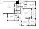 Detailed floor plan showing layout with three baths, bedrooms, living room, kitchen and an attached garage at 8223 Thoroughbred Run, Indianapolis, IN 46256