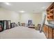 Basement area with storage shelves, framed artwork, and wall decorations at 10410 Trillium Ct, Noblesville, IN 46060