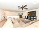 Basement with an inviting living space and bar area, perfect for entertaining guests at 15097 Thoroughbred Dr, Fishers, IN 46040