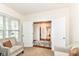 Spacious home office with a view of the hallway, showcasing a neutral color palette at 15097 Thoroughbred Dr, Fishers, IN 46040