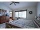 Comfortable main bedroom features vaulted ceilings, a large window, and plenty of closet space at 17916 Racebrook Ct, Noblesville, IN 46062