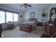 Bright main bedroom with vaulted ceilings, large window, and neutral carpet at 17916 Racebrook Ct, Noblesville, IN 46062