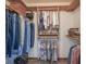 Organized walk-in closet with ample hanging space and shelving at 17916 Racebrook Ct, Noblesville, IN 46062