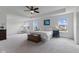 Expansive primary bedroom with lots of natural light, plush carpeting, and trey ceiling at , Westfield, IN 46074
