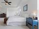 Bright primary bedroom features white walls, tray ceiling and two large windows at , Westfield, IN 46074