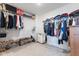 A walk-in closet featuring ample shelving space for clothes, shoes and accessories at , Westfield, IN 46074
