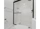 Updated shower with glass door and tiled surround at 3141 Citadel Ct, Indianapolis, IN 46268