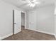 Neutral bedroom with carpet and white trim at 3453 W 12Th St, Indianapolis, IN 46222