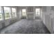 Unfinished living room features natural light and multiple windows overlooking the exterior at 4055 Bozeman Way, Bargersville, IN 46106