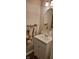 A well-lit powder room features a white sink and whimsical decor at 4232 Parliament Way, Avon, IN 46123