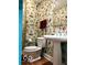 Charming powder room with pedestal sink at 458 Burlington Ln, Carmel, IN 46032