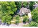 Aerial view of a single-Gathering home surrounded by lush greenery at 5681 Carrollton Ave, Indianapolis, IN 46220