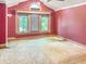 Unfurnished primary bedroom with an arched window and space for customization at 812 Timber Creek Dr, Indianapolis, IN 46239