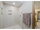 Modern bathroom with a glass enclosed shower and sleek fixtures at 815 Copperfield Ln, Danville, IN 46122