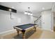 Finished basement featuring a pool table and neutral color palette at 9703 Fortune Dr, Fishers, IN 46037
