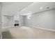 Finished basement with built in shelving and a window for natural light at 9703 Fortune Dr, Fishers, IN 46037