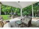 Covered patio with comfortable seating, perfect for outdoor relaxation and entertaining at 9703 Fortune Dr, Fishers, IN 46037