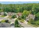 Aerial view highlighting the home's location in a lush, green neighborhood at 10402 Shakamak Way, Indianapolis, IN 46239