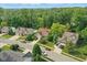 Aerial view of the home, showing the lawn and neighborhood at 10402 Shakamak Way, Indianapolis, IN 46239