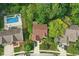 Bird's eye view of the home and mature wooded lot at 10402 Shakamak Way, Indianapolis, IN 46239
