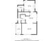 Detailed first floor plan showing the kitchen, bathroom, dining room, foyer, hall, and living room layout at 106 N Blake St, Sheridan, IN 46069