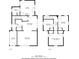 Two-story floor plan showcasing layout of rooms on both floors including the kitchen, living room, and bedrooms at 106 N Blake St, Sheridan, IN 46069