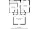 Second floor plan featuring bedrooms and a hall with clear layout and dimensions of the primary bedroom at 106 N Blake St, Sheridan, IN 46069