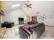Spacious living room with a stone fireplace and vaulted ceilings at 1304 Old Hickory Cir, Greenwood, IN 46142