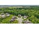 Stunning aerial view of homes in a cul-de-sac surrounded by lush greenery at 16244 Perrault Ct, Fishers, IN 46040