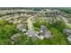 Beautiful aerial view of the neighborhood showcasing lush landscaping and a tranquil pond at 16244 Perrault Ct, Fishers, IN 46040