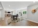 Spacious basement featuring a pool table, bar area and a guitar at 16244 Perrault Ct, Fishers, IN 46040