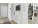 Entryway featuring a cabinet and access to stairs at 16244 Perrault Ct, Fishers, IN 46040